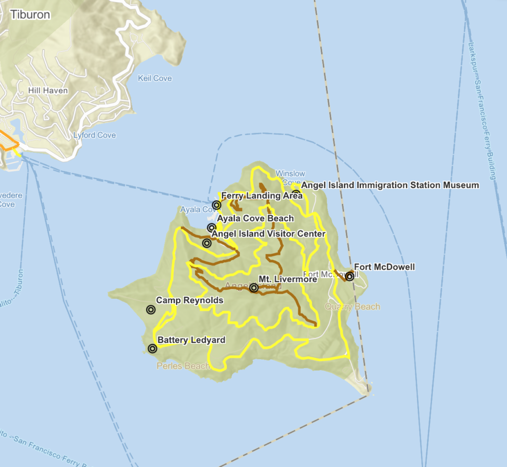 Angel Island map view